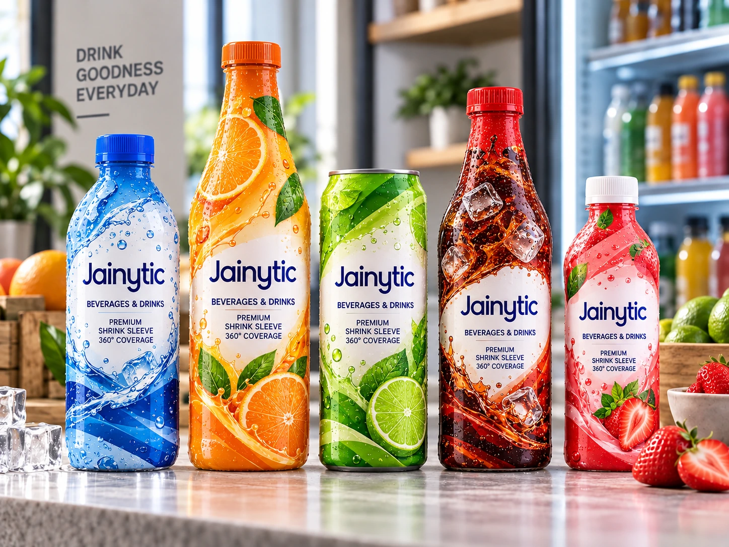 Shrink sleeves for beverages and drinks